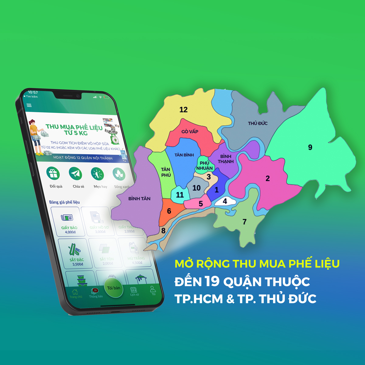 Expanding Veca App’s purchasing in 19 districts in Ho Chi Minh City and Thu Duc City